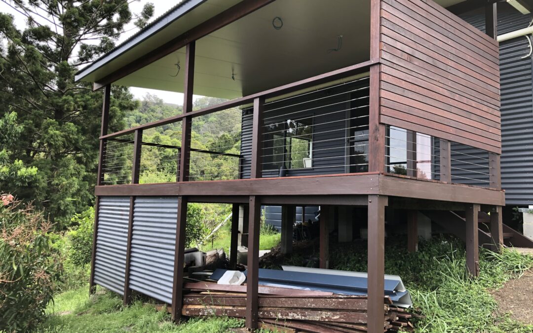 New Deck with Insulated Roof Pannels